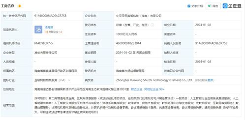 中貝通信在海南成立數智科技公司，拓展AI業務與信息系統集成服務